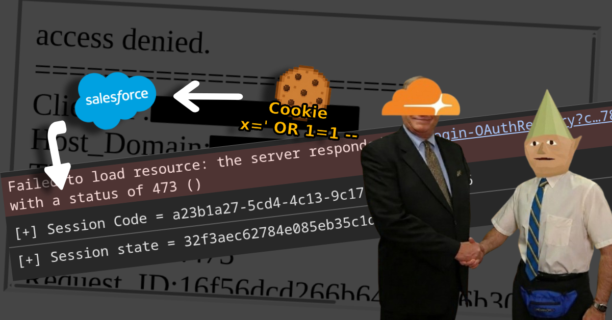 Stealing Salesforce OAuth Tokens using the WAF screenshot